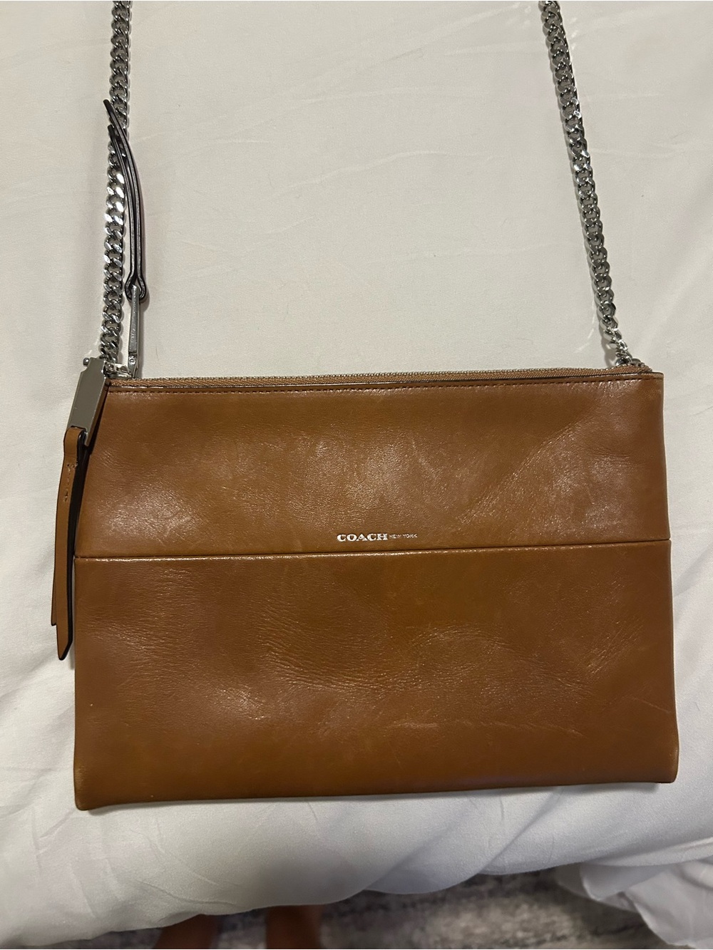 Coach Vintage New York tan leather crossbody
